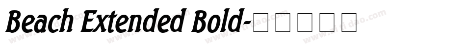 Beach Extended Bold字体转换